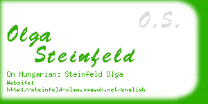 olga steinfeld business card